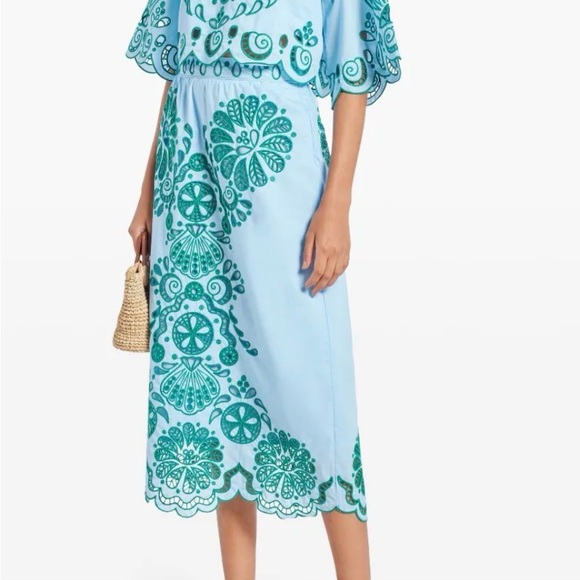 Farm Rio Graphic Richelieu Midi Skirt $364 - Picture 1 of 4